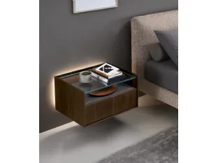 Cabaret Glass bedside table by Sangiacomo