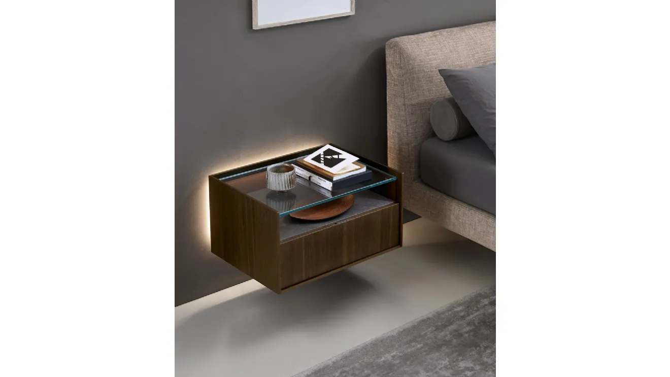 Cabaret Glass bedside table by Sangiacomo