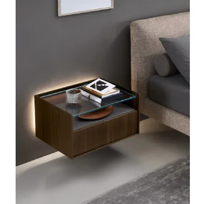 Cabaret Glass bedside table by Sangiacomo
