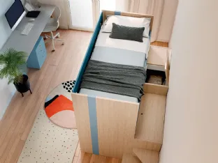 Bedroom with Lila bunk beds by Nidi.