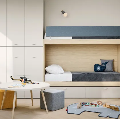 Bedroom with Nuk bunk beds by Nidi.