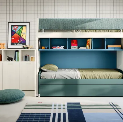 Bedroom with Slot bunk beds by Nidi.