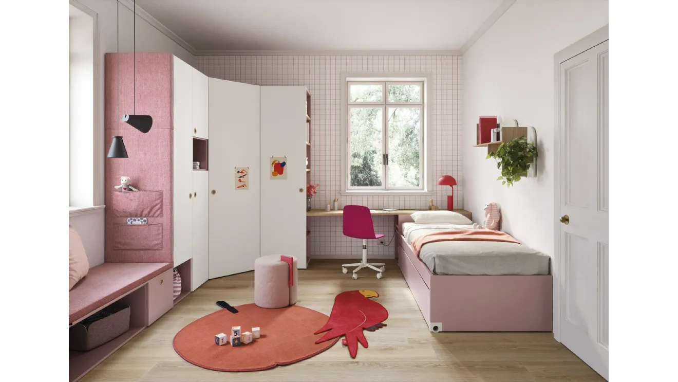 Space-saving bedroom with pull-out beds from Nidi
