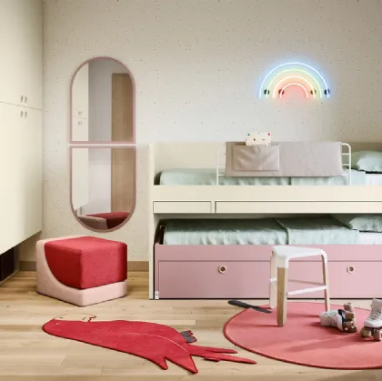 Space-saving kids' room with loft beds by Nidi