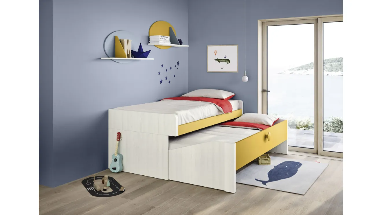 Space-saving Pablo Bedroom with second pull-out bed by Nidi