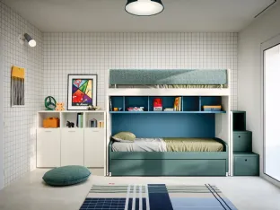 Loft bedroom with pull-out beds by Nidi.