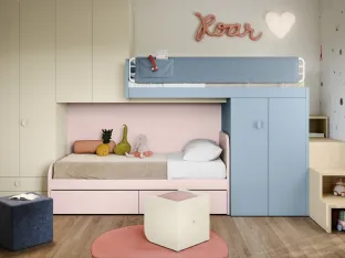 Bedroom with loft beds by Nidi.