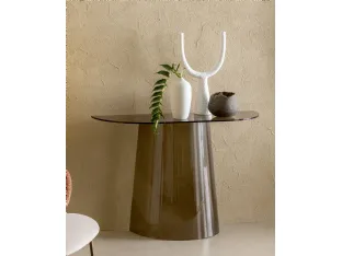Opera transparent bronze glass entrance console by Riflessi