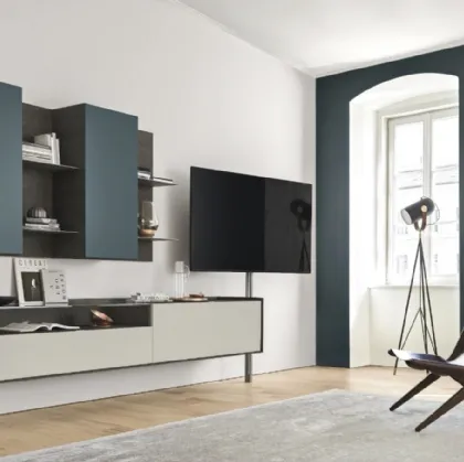 Suspended wall unit Cabaret Glass 02 by Sangiacomo.