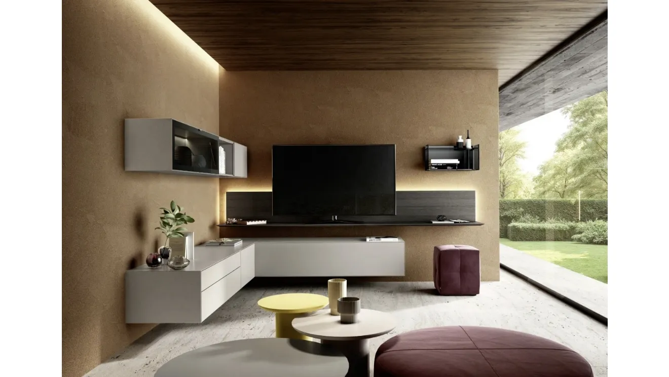 Corner wall unit Domino 05 by Sangiacomo