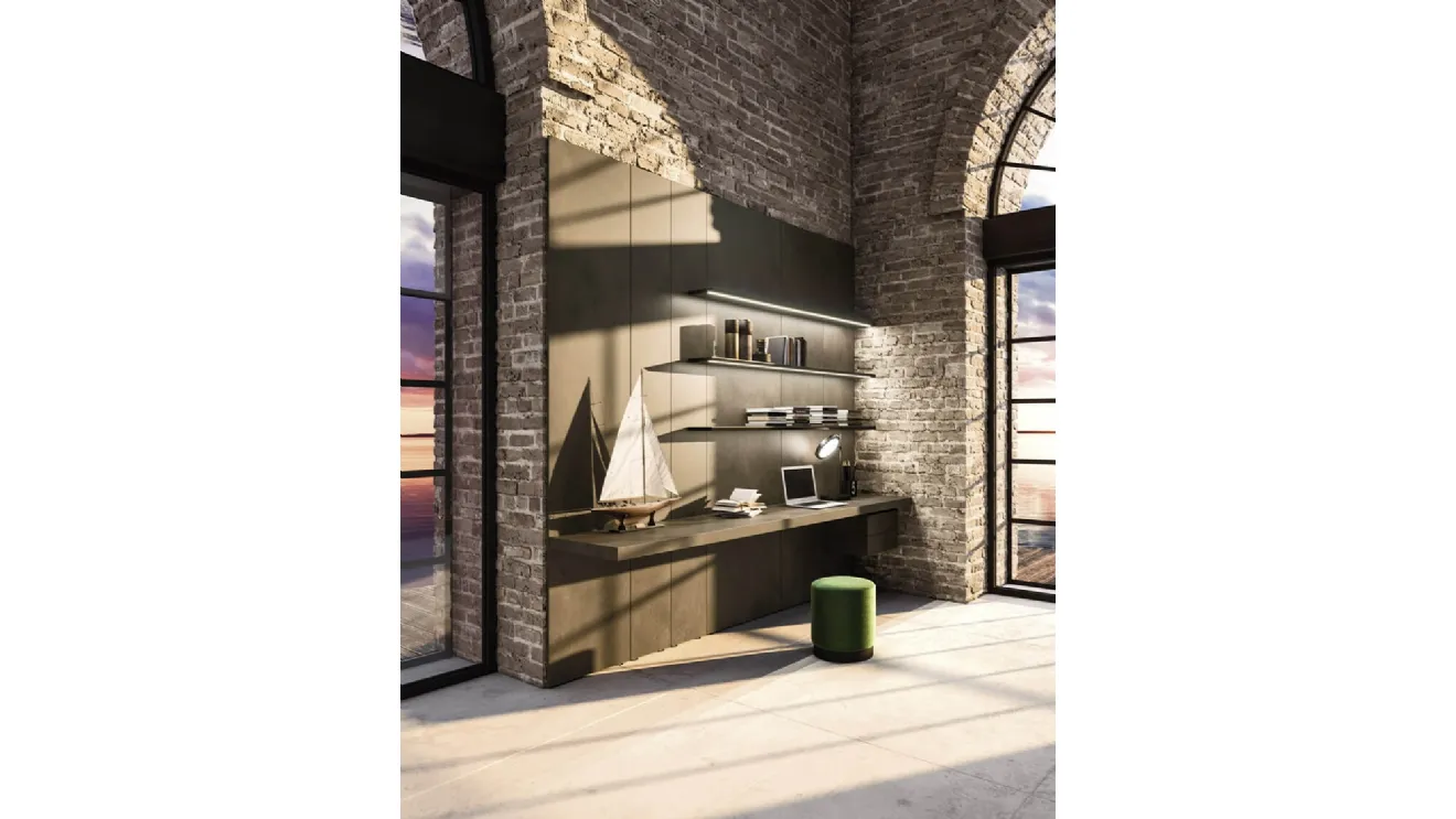 Planar Bookcase with luminous shelves by Arrital