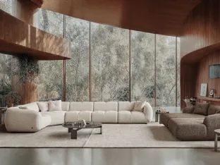 Baguette upholstered living room by Busnelli