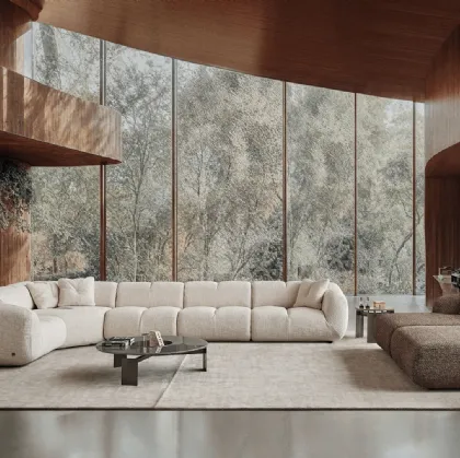 Baguette upholstered living room by Busnelli