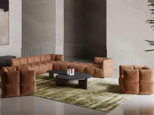 Brik leather corner sofa by Bonaldo