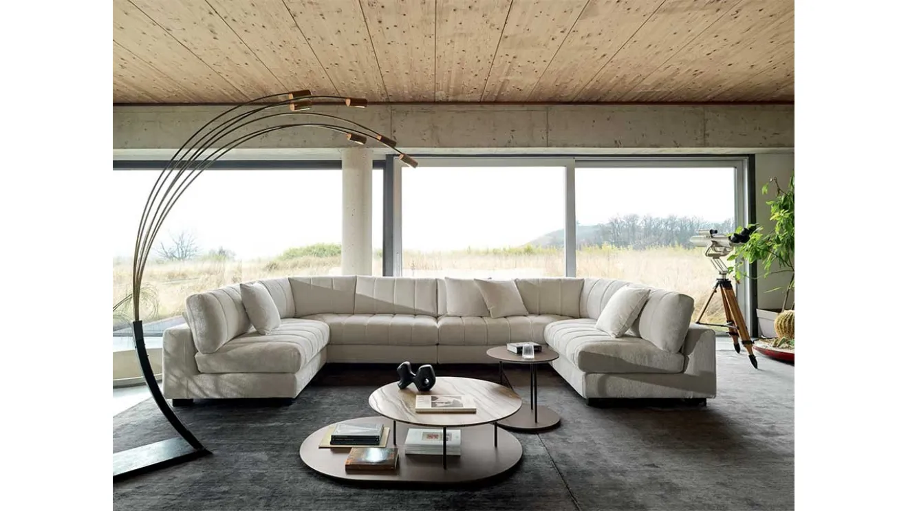 Corner sofa in Luvon fabric by Ditre Italia.