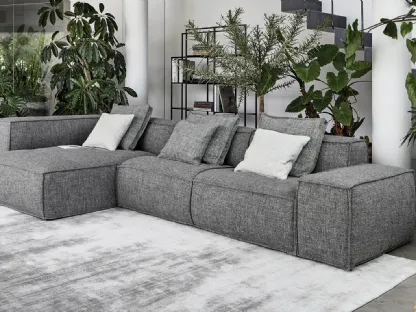 Sofa with chaise longue Peanut BX by Bonaldo