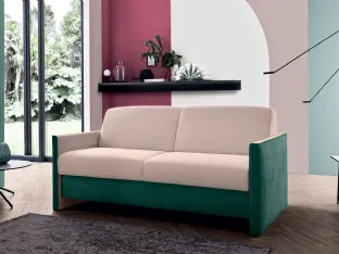 Linear two-tone fabric sofa bed Vegas by Felis.