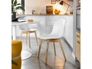 Connubia's Polypropylene Chair with Wooden Legs