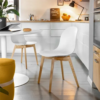 Connubia's Polypropylene Chair with Wooden Legs