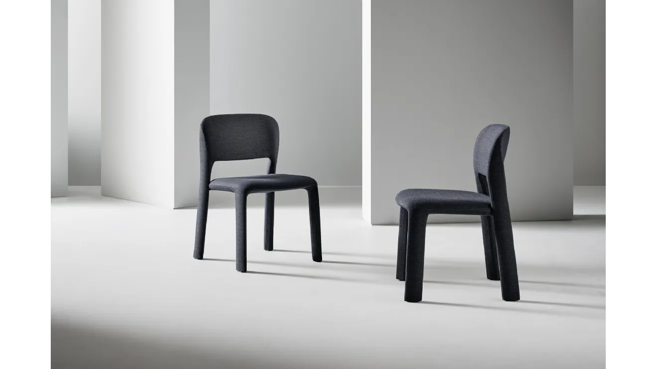 Chair upholstered in Artemis fabric by Bonaldo