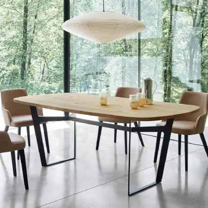 Eva chair in eco-leather with armrests by Sangiacomo.