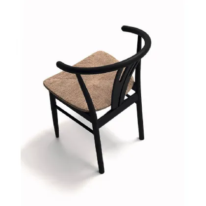 Queeny chair in black lacquered beech by Arrital