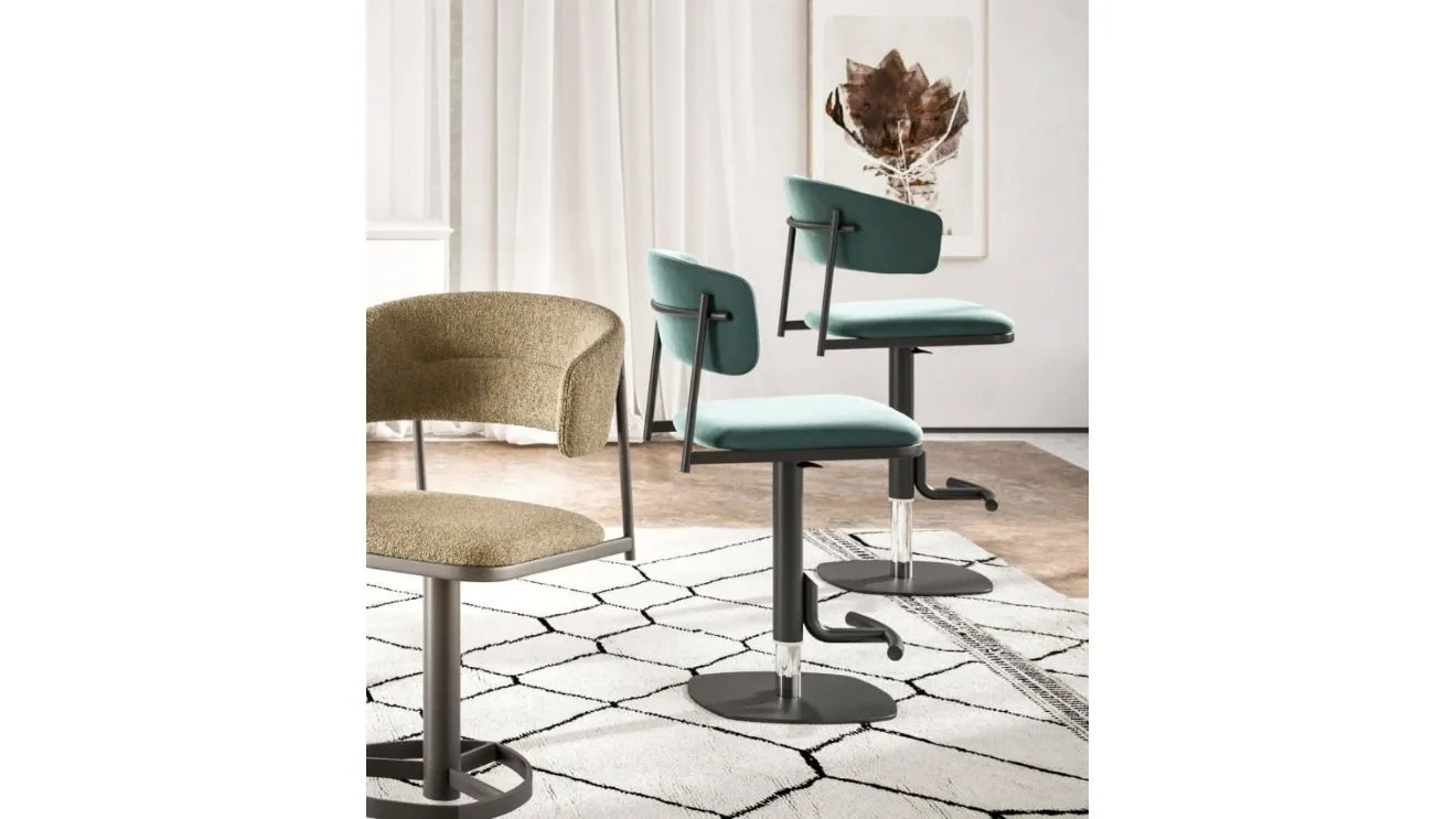 Adam and Alida fabric stools by Ozzio