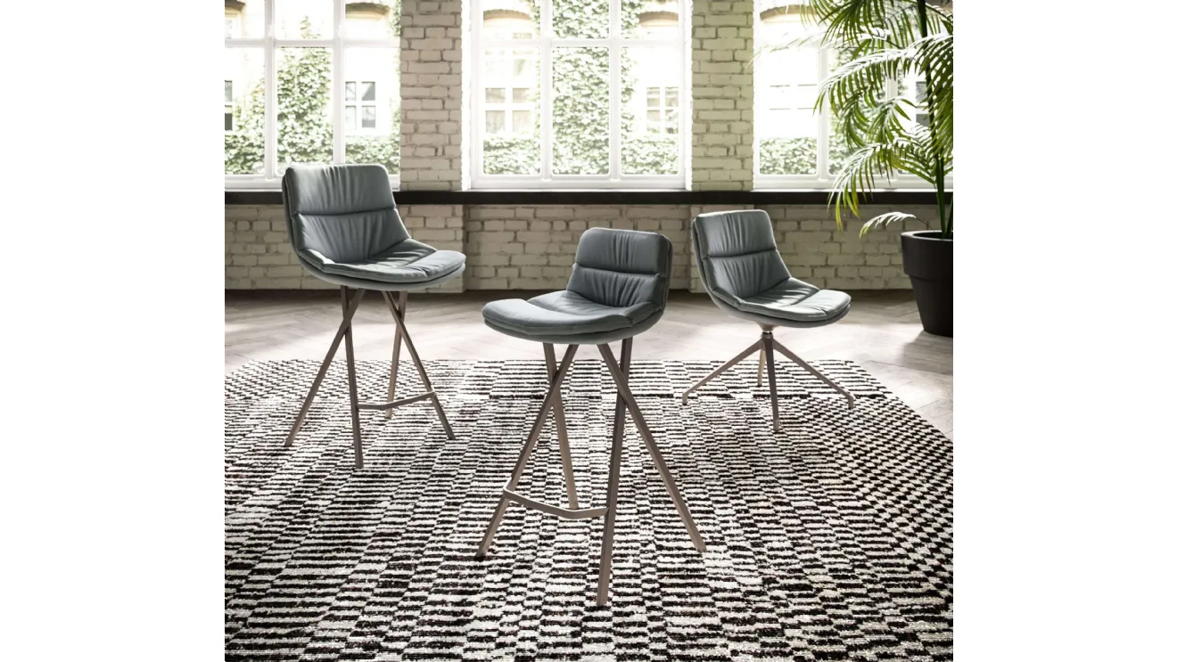 Padded stool Milo by Ozzio