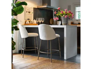 Tuka Mid upholstered stool by Connubia