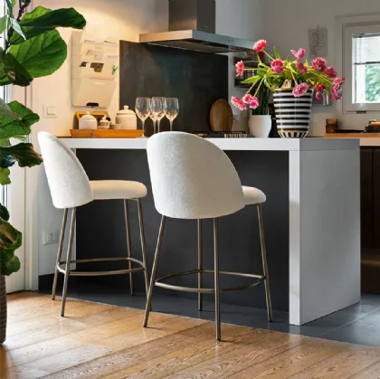 Tuka Mid upholstered stool by Connubia