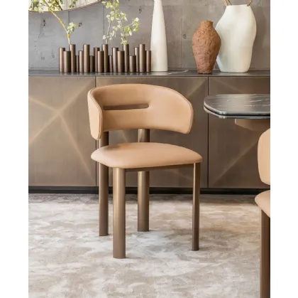 Design chair in Velvet leather by Riflessi.