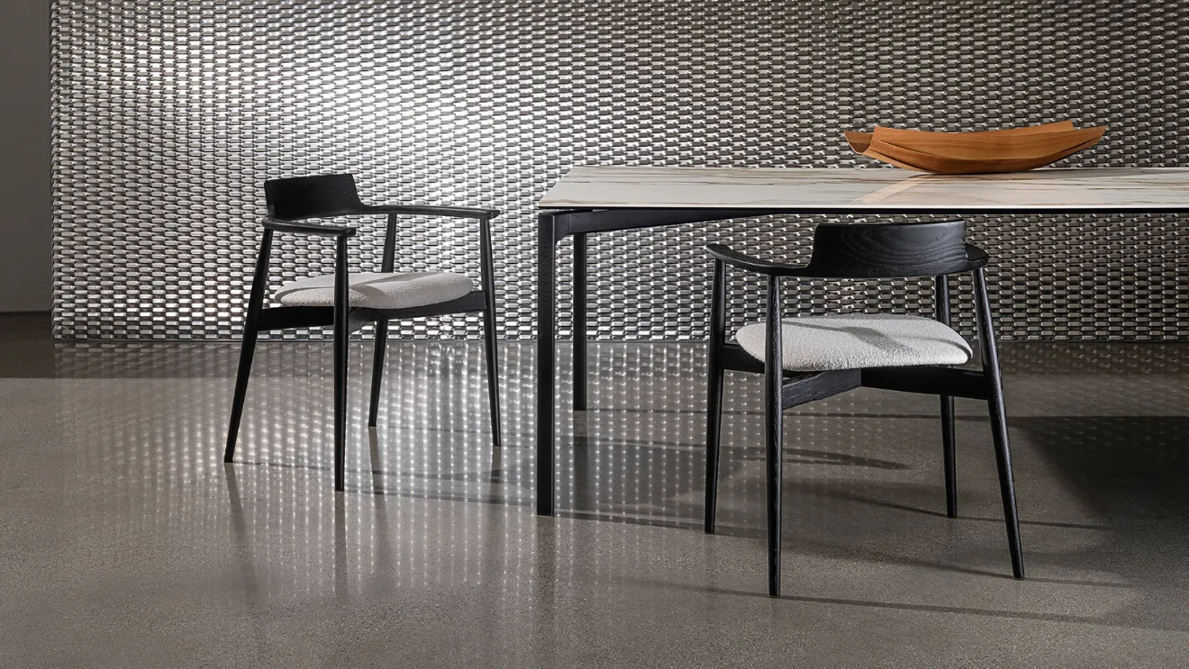 Xenial wooden chair with padded seat by Sovet.