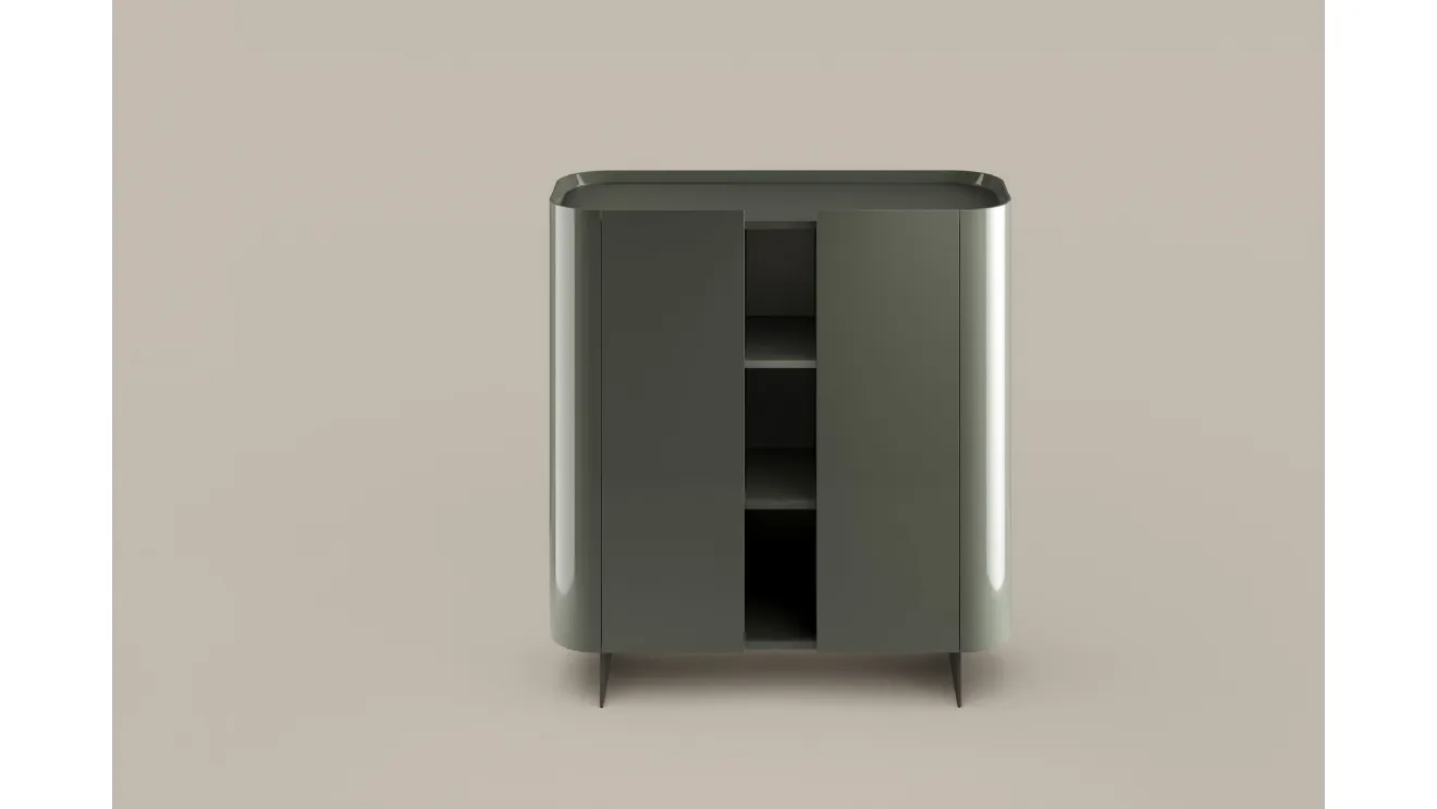 Vertical Arragan sideboard in lacquered glossy wood by Bonaldo