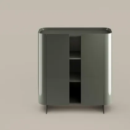 Vertical Arragan sideboard in lacquered glossy wood by Bonaldo