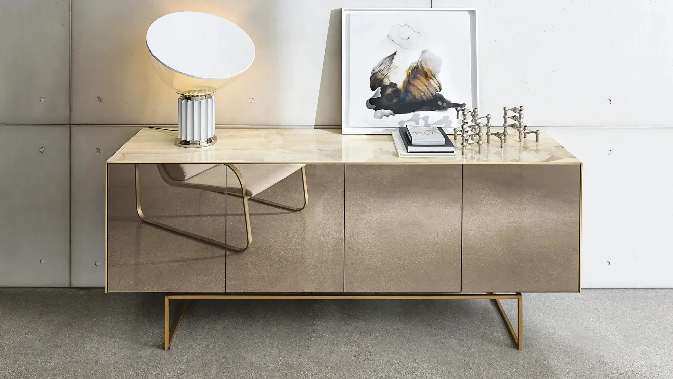 Glass mirror sideboard Magda by Sovet.