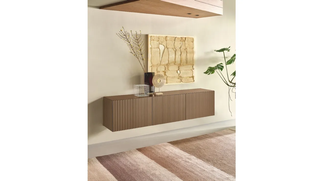 Suspended Wave Sideboard with Reflections