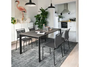 Eminence Metal extendable dining table by Connubia