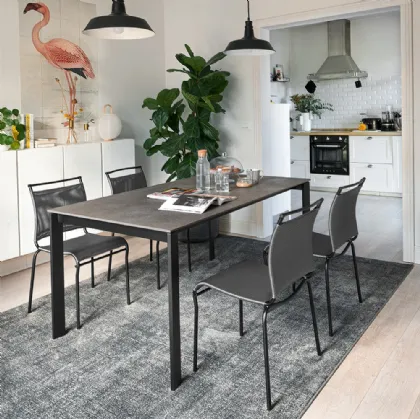 Eminence Metal extendable dining table by Connubia