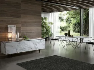 Fil8 Fixed Ceramic Table by Ozzio.