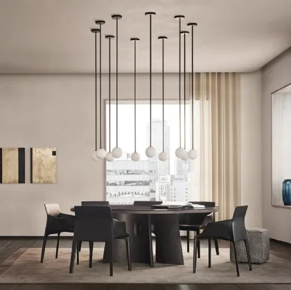 Round table with Kensington marble top by Poliform