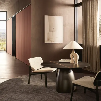Monolith round table by Poliform