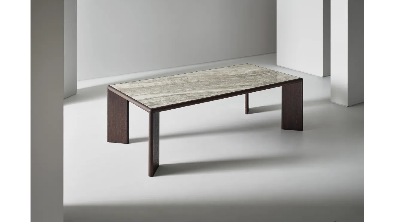 Oshi Table in ceramic and wood by Bonaldo