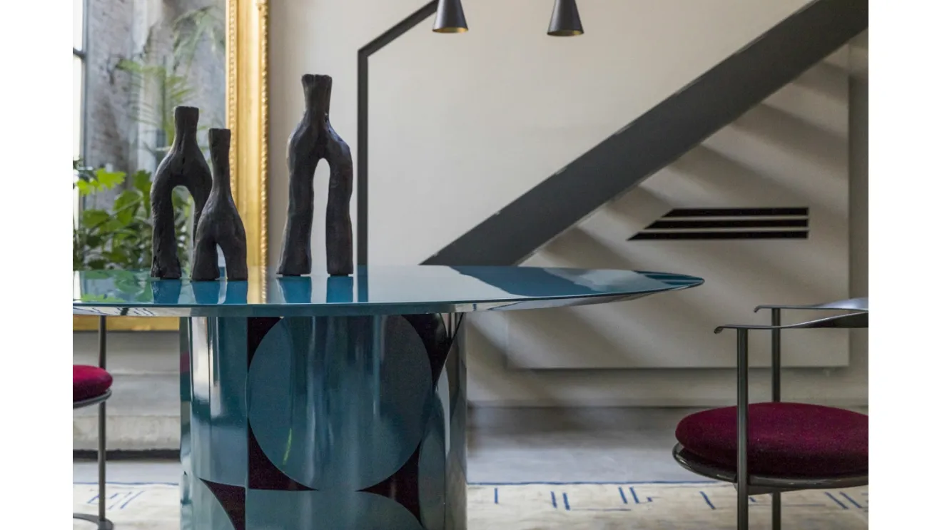 Round Lacquered Table by Mogg