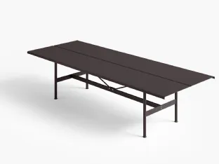 Zinc table in lacquered metal by Desalto