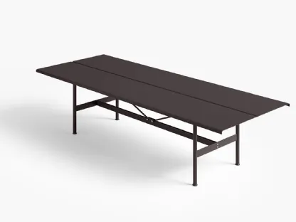 Zinc table in lacquered metal by Desalto