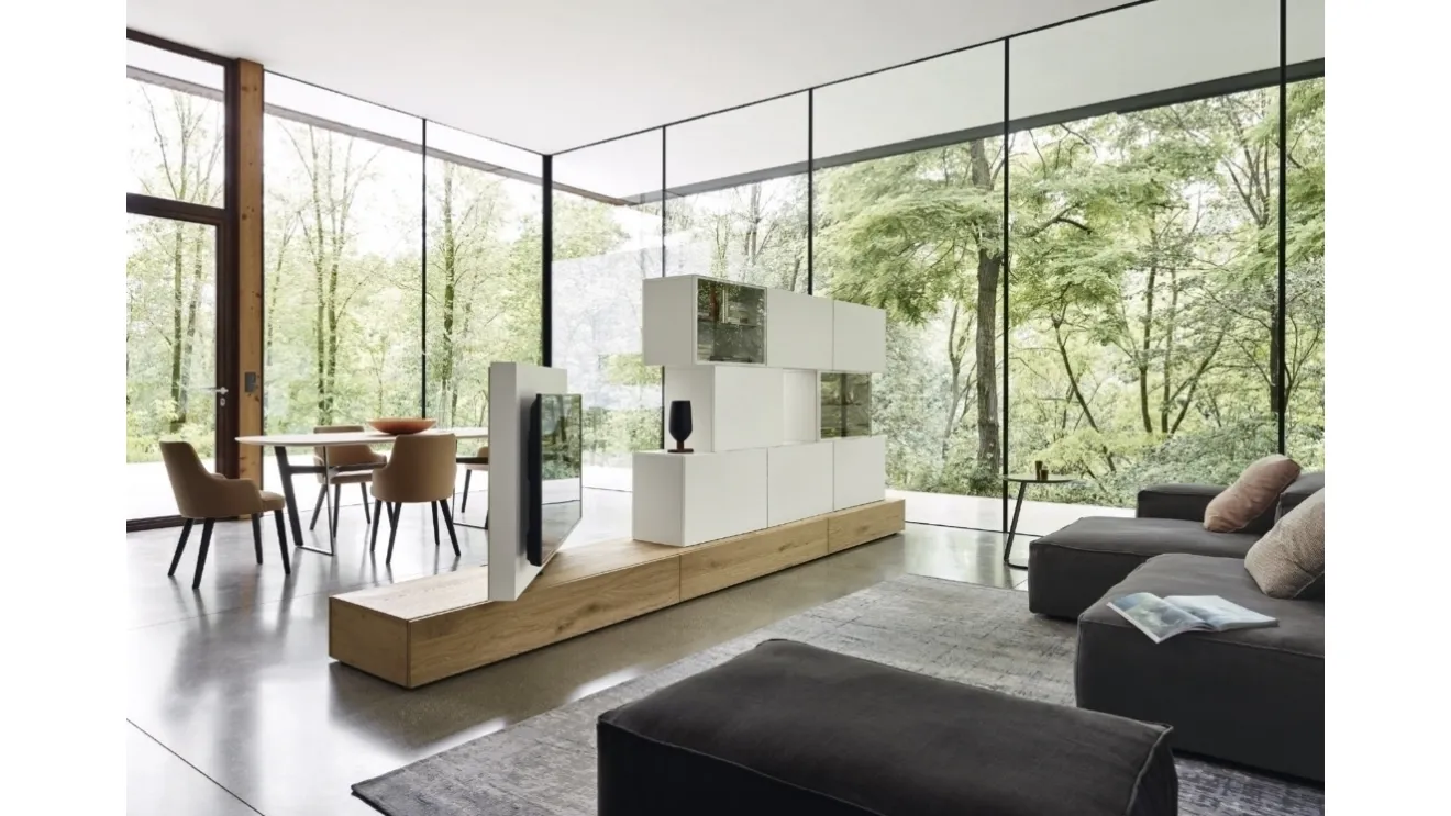 TV units, TV stands, rotating Lightning TV stand by Sangiacomo.