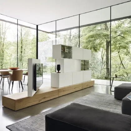 TV units, TV stands, rotating Lightning TV stand by Sangiacomo.