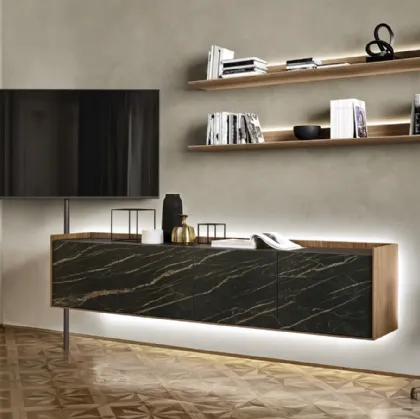 Ceramic and wood TV stand TV Video by Sangiacomo.