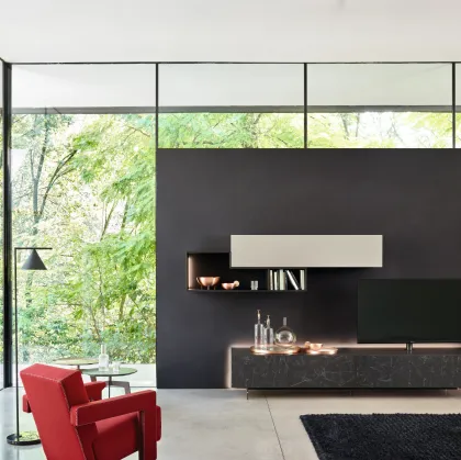 Mobile TV stand with VESA mount on Sangiacomo's Cabaret