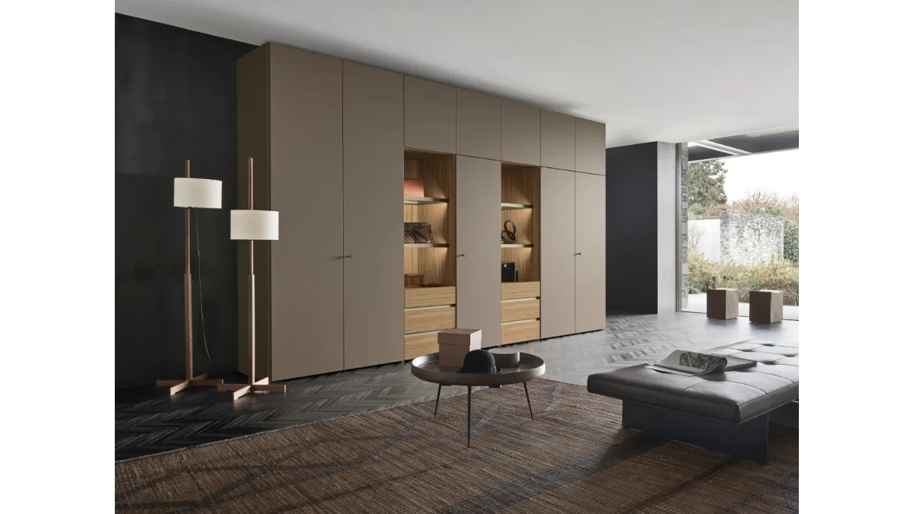 Breccia wardrobe with open compartment by Sangiacomo.